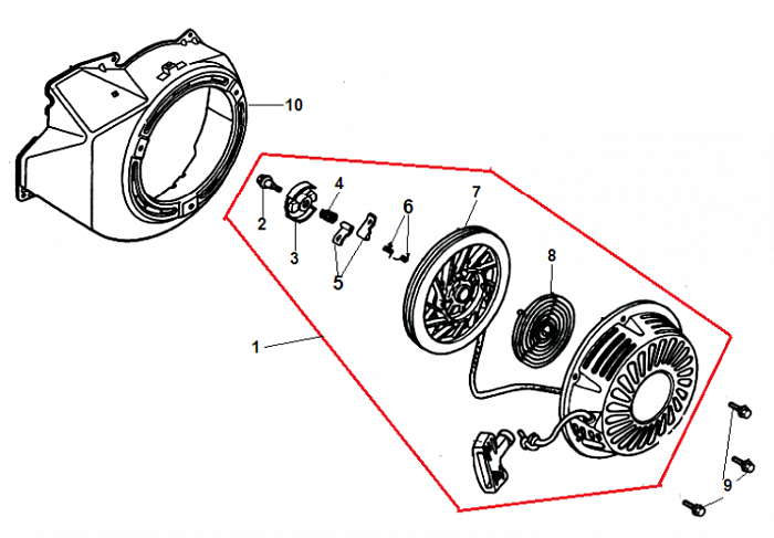 9 СТАРТЕР GG7501E ГЕНЕРАТОР CHAMPION