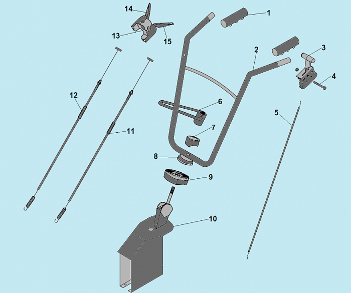 2 РУЧКА - ТРОС ГАЗА КУЛЬТИВАТОР CHAMPION ВC7712