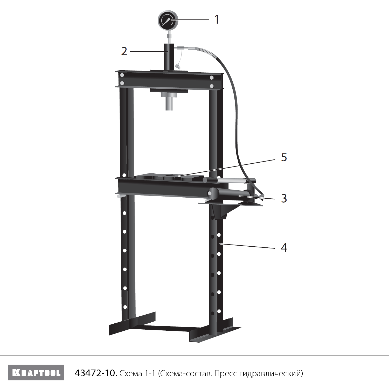 Прессы гидравлические с гидронасосом и манометром 43472-10