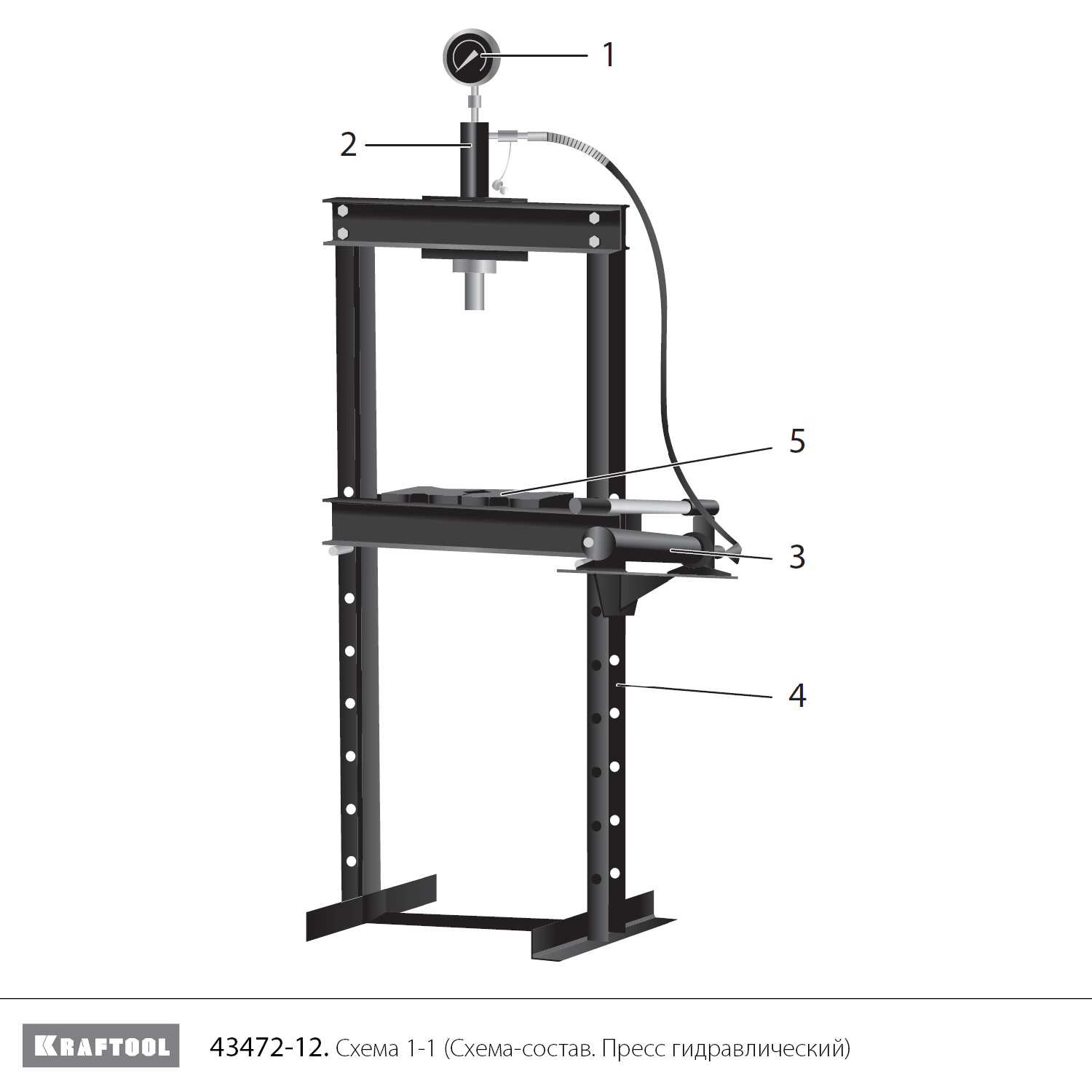 Прессы гидравлические с гидронасосом и манометром 43472-12