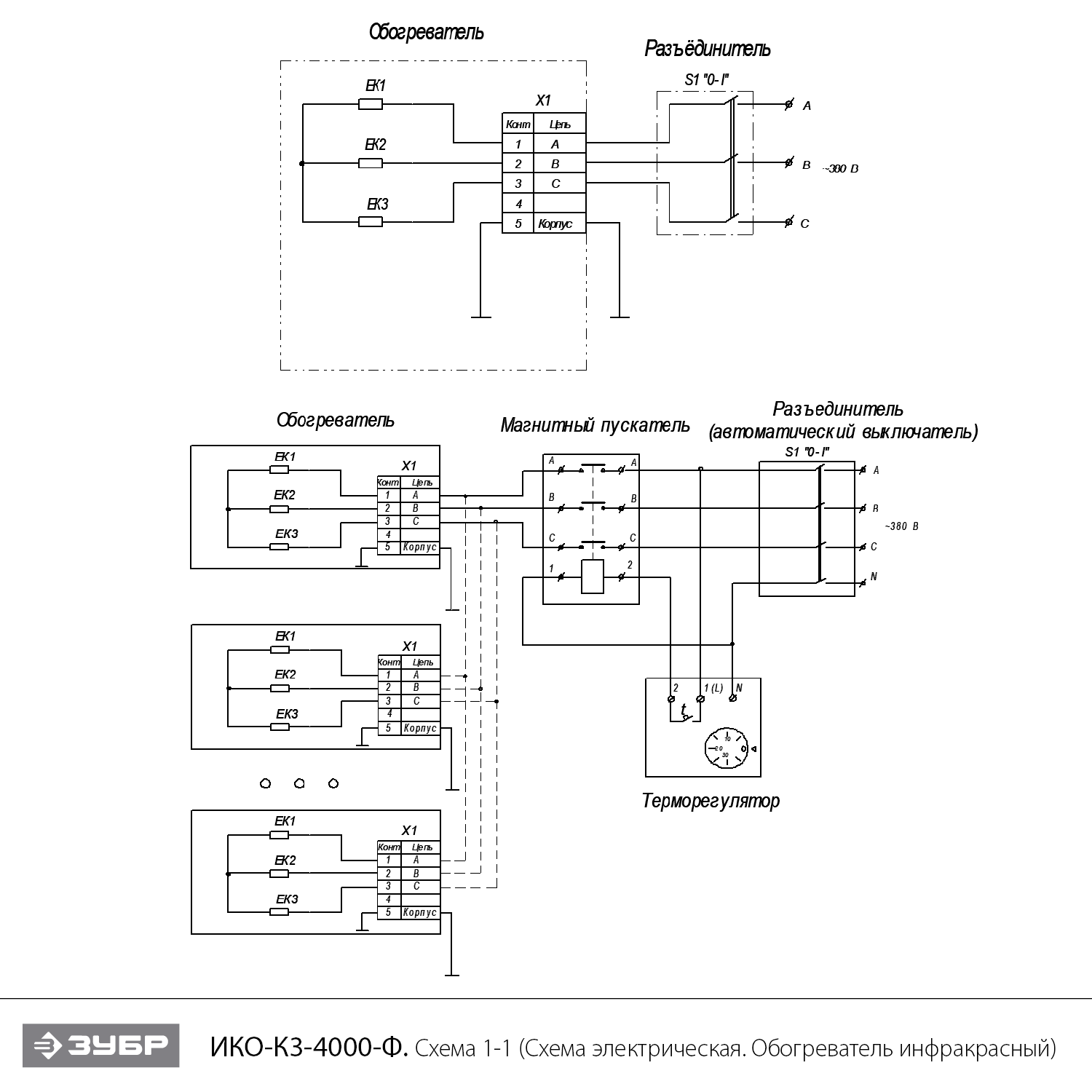 Обогреватель инфракрасный ИКО-К3-4000-Ф