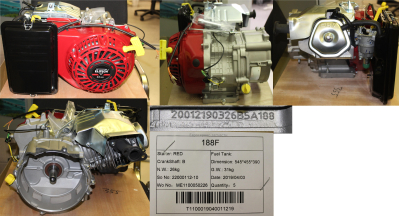 Двигатель в сборе. 188F, 13 лс, ручной старт T110-00157-006-007  БЭС6500РМ