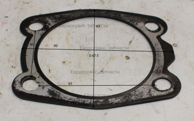 Прокладка цилиндр-картер 68х82х89х9х49х72-4 отвх9-49х72 мм