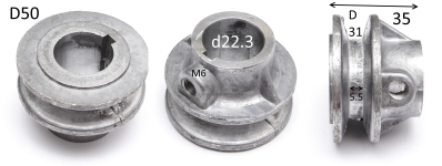 Шкив ведущий KCL20-25 К 5500L, K 6500L, K 6500BS, К 6500DE