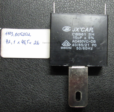 Конденсатор CBB61 10мкФ/AC450VC СТ 600С